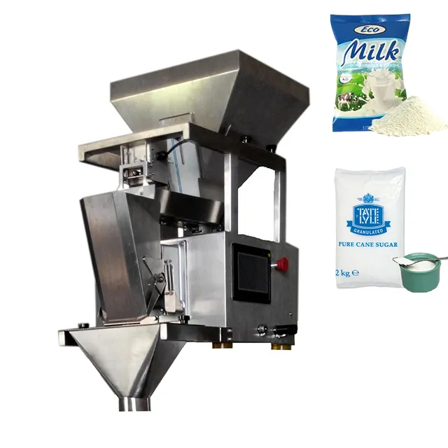 Peseuse linéaire à 1 tête Machine d'emballage de lait en poudre de café en poudre Machine d'emballage de granulés Machine de remplissage et de pesage