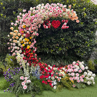 Nouvelle Arche de Scène Portable en Fer pour Mariage, Décoration de Fond Lune 6ft*6ft pour Décoration et Fournitures de Mariage