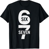 T-shirt unisexe à col rond, style streetwear, mode jeunesse, style scolaire, manches courtes, MOQ1, livraison gratuite, 67 Culture Six Seven