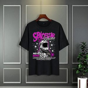 2025เสื้อยืดคอกลมแขนสั้นพิมพ์ลายโลโก้ปรับแต่งได้สำหรับทุกเพศเสื้อยืด100% โพลีเอสเตอร์วินเทจทรงหลวมเข้ารูป - Product Image 1