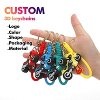 Porte-clés personnalisé en silicone PVC 3D écologique avec impression numérique, caoutchouc souple de haute qualité, cadeau promotionnel, MOQ 3000 pièces