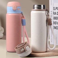 Gobelet isotherme en acier inoxydable à double paroi de 16 oz avec logo personnalisé, bouteille d'eau de voyage, nouveau design, bouteilles d'eau de sport