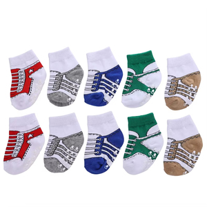 <span class=keywords><strong>Chaussettes</strong></span> courtes de sport en coton respirantes et confortables antidérapantes à motif de dessin animé pour bébés garçons, nourrissons et tout-petits, en gros (OEM) - Product Image 2