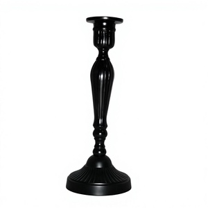 Chandelier en métal vintage créatif décoration de la maison bougeoirs noirs en aluminium faits à la main - Product Image 2