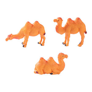 El boyalı anahtarlık cazibe aksesuarları minyatür hayvan çöl deve bebek figürleri plastik el sanatları masa masaüstü süsler - Product Image 4