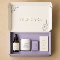 Boîte d'expédition cadeau violet lavande avec logo personnalisé, impression florale dorée, emballage pour marque, vente au détail, vente en gros, fournisseur d'usine