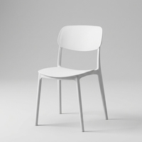Chaises d'extérieur empilables modernes et durables en PP pour jardin, restaurant, hôtel, fête, mobilier de salle à manger, application pour cuisine et parc