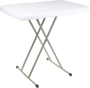 Lightweight Portable 110LBS Capacity Folding Adjustable <strong>Small</strong> Plastic <strong>Table</strong> for <strong>Camping</strong>, Playing Cards and Crafting - Product Image 1