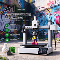 Hochleistungsfähiger Neuer A1 Combo International Unlocked Dual-Extruder 3D-Drucker mit Einfacher WLAN-Verbindung, Smartphone- und PC-Software, FDM für den Heimgebrauch
