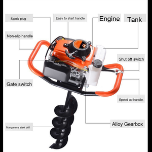 Trivella a Benzina Portatile a 4 Tempi ad Alta Produttività per Perforazione Terreno e Ghiaccio con Motore Carotatore - Product Image 2