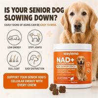 Waylemo NAD+ Soft Chews pour chiens et chats, formulé par des vétérinaires, soutien immunitaire, longévité, anti-âge, complément alimentaire quotidien, 90 unités