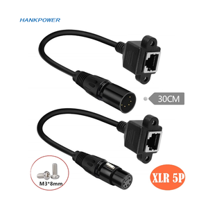 Cable de extensión de conector de red XLR de 5 pines macho a RJ45 hembra, adaptador <span class=keywords><strong>Ethernet</strong></span> XLR 5P para la serie de controladores de DMX-CON - Product Image 3