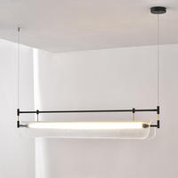 Nouveau Lustre Long Minimaliste Moderne pour Salon et Salle à Manger, Suspension Créative Nordique pour Bureau et Maison