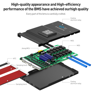 BMS JK-B1A24S15P 8S 16S 20S 24S สำหรับ LiFePO4ชุดแบตเตอรี่ลิเธียมไอออน150A แกนโลหะบอร์ด PCB สำหรับ App Balancer - Product Image 3