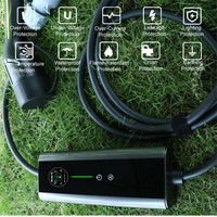 Cargador Portátil para Vehículos Eléctricos de 22KW 32A 16A Tipo 2 IEC62196-2 EVSE, Caja de Carga con Enchufe CEE y Cable de 5M