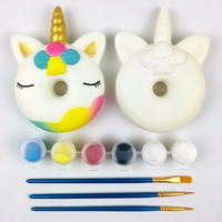 Kits de fête pour anniversaire Soulagement du stress Peinture acrylique non toxique et jeux de jouets spongieux pour toile Peinture sur papier verre