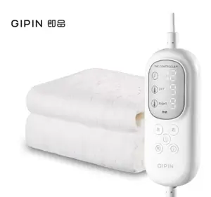 Gipin Non-radiation Super Thick Mite Removing 9 Levels of Temperature Adjustment Dual Zone Dual Control Blanket Electric Blanket