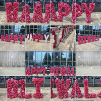 Lettres géantes SMS en forme de fleur, lettres autoportantes pour mariage, lettres florales pour mariage, panneau pour douche nuptiale, décoration pour événements estivaux