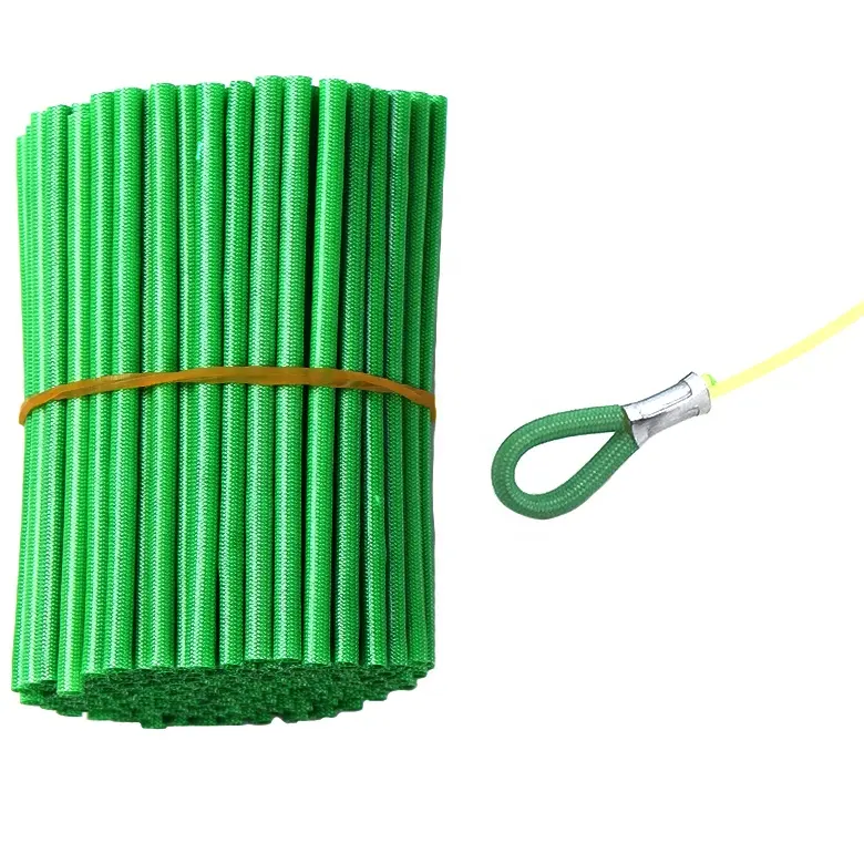 Hysun 500pcs/bag Longline Fishing Tackle Chafing Tubing Coated Polyester Braid Loop Protectors Braided Polyester Tube