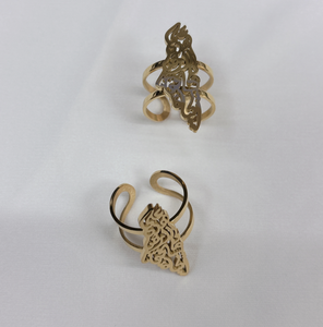 調節可能なイスラムのリングジュエリーの中に書かれたパレスチナの有名な詩とインスピレーションジュエリー316Lステンレス鋼パレスチナ地図 - Product Image 3