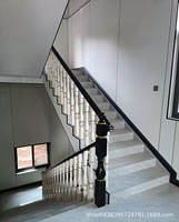 Simple moderne nouveau Style chinois lumière luxe main courante en bois massif Bussen escalier rambarde pour Villa intérieur château gonflable