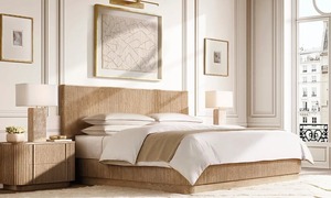 Solido canne in legno telaio King Size camera da letto Set di mobili di lusso King size letti in legno - Product Image 5