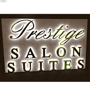 Lettere alfabetiche con taglio Laser con specchio oro personalizzato con specchio in oro illuminate per lucidare la placca per decorazione include il tabellone - Product Image 4