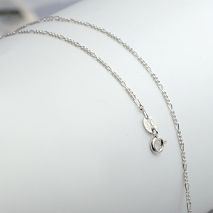 Chaîne Figaro en argent Sterling 925 blanc plaqué or collier <span class=keywords><strong>belle</strong></span>-mère coréenne modè<span class=keywords><strong>le</strong></span> de <span class=keywords><strong>Couple</strong></span> à <span class=keywords><strong>la</strong></span> mode vente directe d'usine - Product Image 4