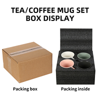 Tasses en grès, glaçage réactif, style rétro, personnalisé, taza, eau, lait, café, verres avec logo, vente en gros