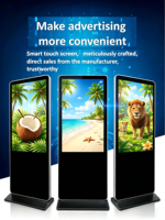 Kiosco Inteligente para Interiores con Pantalla Táctil LCD de 75 Pulgadas, Sistema de Gestión de Contenido Basado en la Nube, Señalización Publicitaria