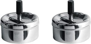Cendrier extérieur haut de gamme en acier inoxydable résistant aux intempéries avec couvercle coupe-vent pour jardin, patio, bar, hôtel, usage commercial, personnalisable - Product Image 2