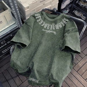 Nouveau T-shirt tricoté surdimensionné pour homme 2025 – Respirant, 100 % coton, broderie au col, haute qualité, décontracté, séchage rapide - Product Image 1