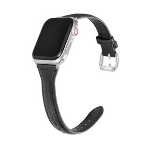Bracelet de montre en cuir véritable fin pour <span class=keywords><strong>Apple</strong></span> <span class=keywords><strong>Watch</strong></span>, bracelet de remplacement pour iWatch Series 10/9/8/7/6/<span class=keywords><strong>SE</strong></span>/Ultra, plusieurs couleurs disponibles - Product Image 2