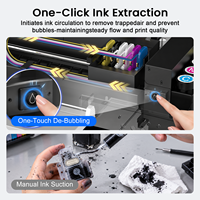 Printer DTF A3 30cm dengan Printhead Epson R1390 Sirkulasi Tinta Enam Warna Putih 2880 1440 Dpi Cmykww Mesin Roll 100m