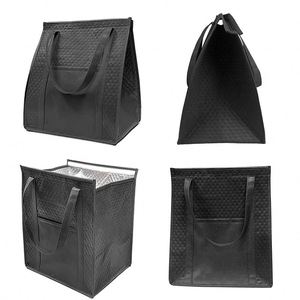 Sac isotherme écologique non tissé pas cher avec poignée, imprimé, pour livraison de repas, emballage de bouteilles et promotions, réfrigéré par glace - Product Image 4