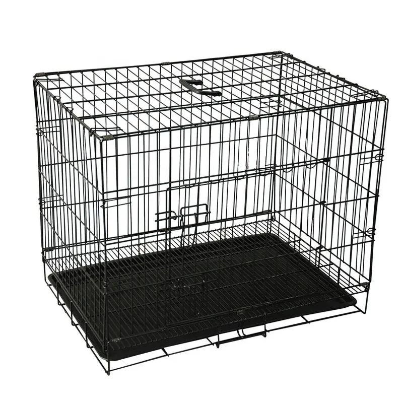 Atacado Folding cage Pet cage Cão dobrável Cat Coelho cachorrinho dobrável caixa Grande dobrável fio pet gaiola Grande cão gato