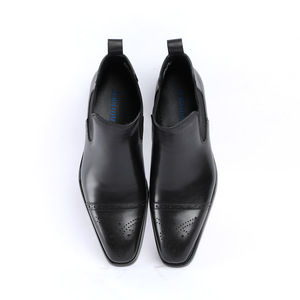 <span class=keywords><strong>Botas</strong></span> <span class=keywords><strong>de</strong></span> cuero genuino <span class=keywords><strong>de</strong></span> caña alta para <span class=keywords><strong>hombre</strong></span>, estilo británico, con punta y grabados, formales <span class=keywords><strong>de</strong></span> negocios, novedad 2026 - Product Image 6