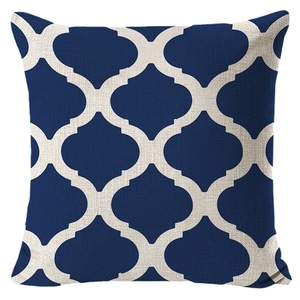 Geometric Linen Throw <b>Pillows</b> Square 18x18 Inches Decorative Cushions For <b>Sofa</b> Car Office Bedroom - Product Image 5