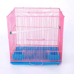 Jaula Portable de hierro para loros, gatos, perros y aves, de gran uso, de acero inoxidable