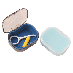 Étui de Rangement Carré en Silicone Portable et Fin pour Gouttières Orthodontiques avec Fermeture Magnétique, pour Nettoyage de Prothèses Dentaires Personnalisées - Product Image 4