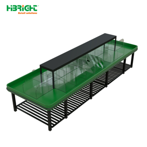 Highbright High Quality Produce Display Table with Acrylic Divider for Supermarket & Grocery Stores - Product Image 1
