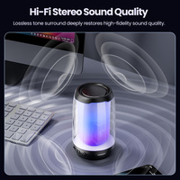 Altavoz Portátil para Exteriores Toocki, Audio Hi-Fi 360 °   Espectáculo de luces coloridas, diseño compacto para fiestas y campamentos