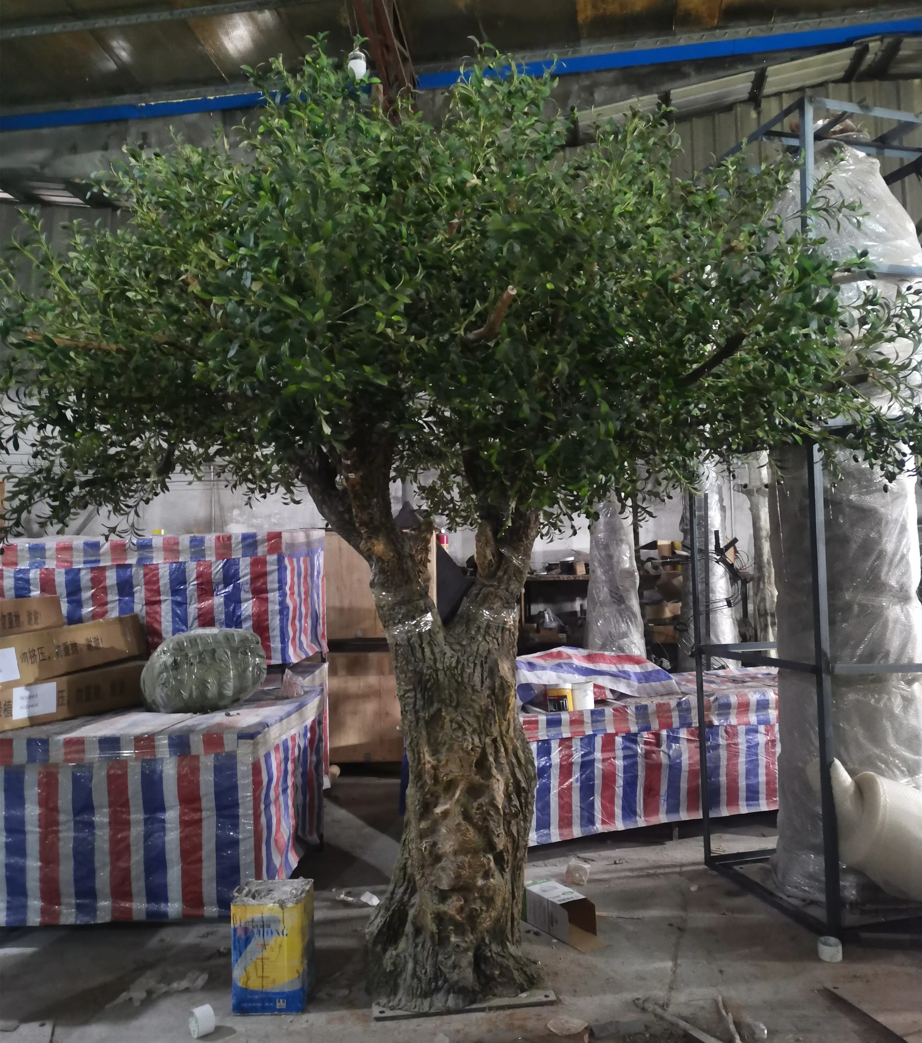 Big Artificial Olive Tree Ornamental Trees Artificial Realistic Olive Tree For Indoor Decoration