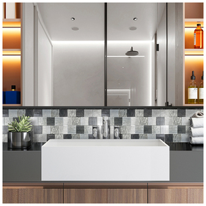 Modern Style Square Shape Glossy Glass Mosaic <strong>Tile</strong> for <strong>Kitchen</strong> <strong>Backsplash</strong> - Product Image 5