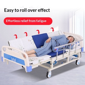 Cama de enfermería multifuncional de media curva para cuidado en el hogar con funciones de giro, elevación de piernas, soporte para infusión intravenosa móvil y asistencia para comidas. - Product Image 4
