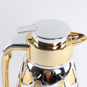Vente en gros de cafetières arabes en verre de style Dubaï, style Moyen-Orient, avec motif d'orchidée ajouré, finition laminée haut de gamme - Product Image 5