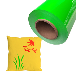 Vinilo Termotransferible <span class=keywords><strong>Flexible</strong></span> <span class=keywords><strong>de</strong></span> Poliuretano (PU) Verde Neón Personalizado, HTV <span class=keywords><strong>de</strong></span> Baja Temperatura para Ropa, Papel y Película Termoadhesivos - Product Image 1