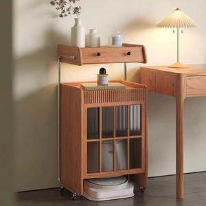 Mueble para Robot Aspirador, Estante de Almacenamiento de Madera Maciza, Mueble Móvil para Sala de Estar - Product Image 3