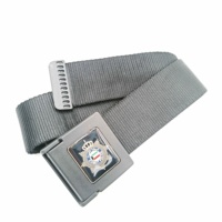 Ceinture tactique de chasse en plein air en nylon noir et vert de 54 mm, robuste, personnalisée avec logo Koweït, avec boucle en plastique