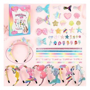 Trendy <b>Headband</b> Craft Kit Children Unicorn Wings Bow Crystal Stickers Fashion Decoration Birthday Gift Pack Toy - Product Image 3
